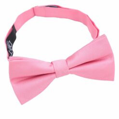 Watermelon Pink Plain Twill Pre-Tied Bow Tie
