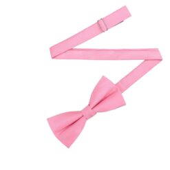 Watermelon Pink Plain Twill Pre-Tied Bow Tie