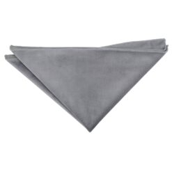 Grey Velvet Pocket Square