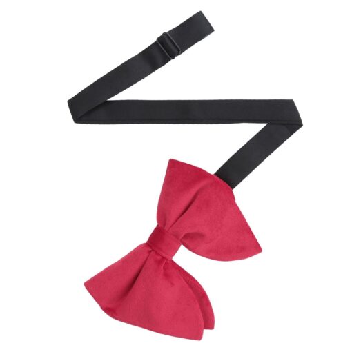 Red Velvet Pre-Tied Butterfly Bow Tie