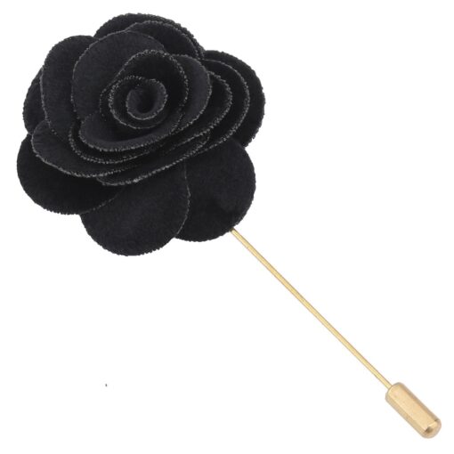 Teal Plain Velvet Lapel Pin
