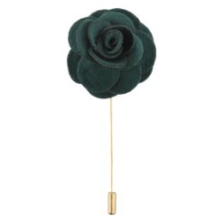 Teal Plain Velvet Lapel Pin