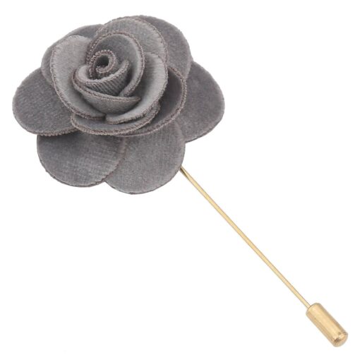 Teal Plain Velvet Lapel Pin