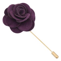 Teal Plain Velvet Lapel Pin