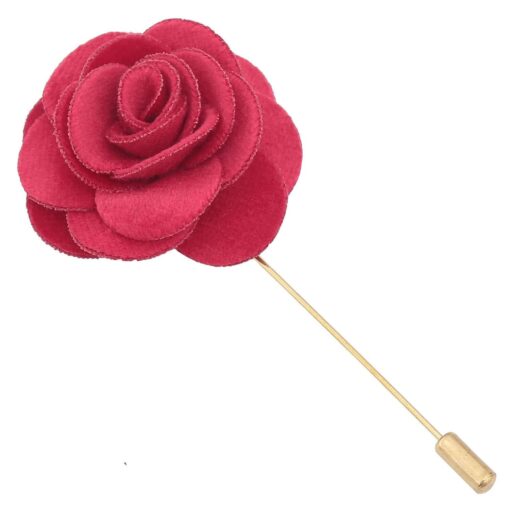 Teal Plain Velvet Lapel Pin